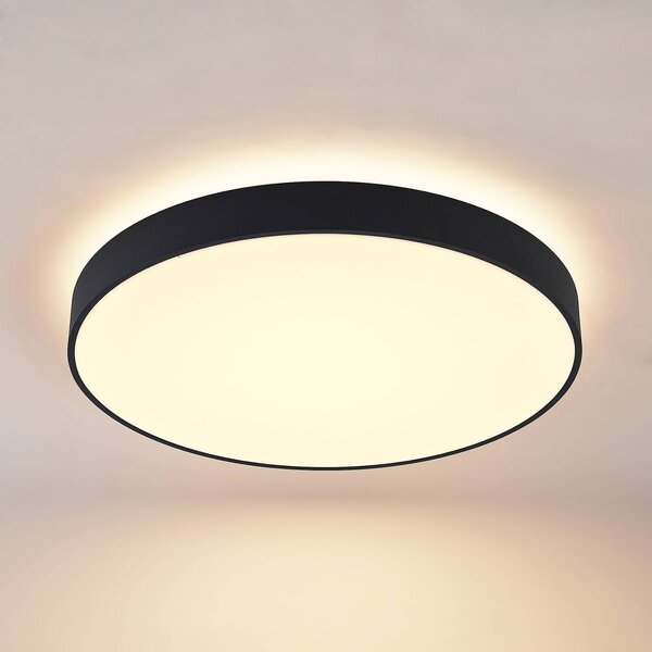 Arcchio LED mennyezeti lámpa Vanida, fekete, Ø 60 cm, fel/le, dimmelhető, Fekete, Konyha, Alumínium, Modern