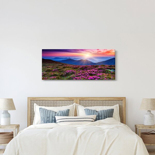 Kép - Hegyi virágzó táj (120x50 cm)