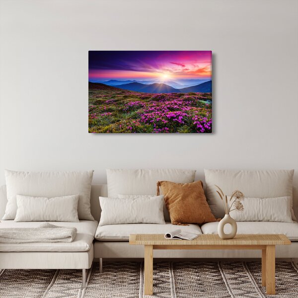 Kép - Hegyi virágzó táj (90x60 cm)