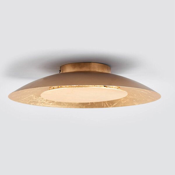 Lindby LED mennyezeti lámpa Keti, Ø 35 cm, arany, kerek, fém, Sárgaréz / arany, Folyosó, fém, Modern