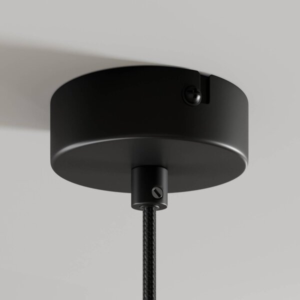 Arcchio Tadej lógó lámpa, fekete-fehér, Ø 19 cm, fém, E27, dimmelhető, Fekete, Nappali / Étkező, fém, Modern