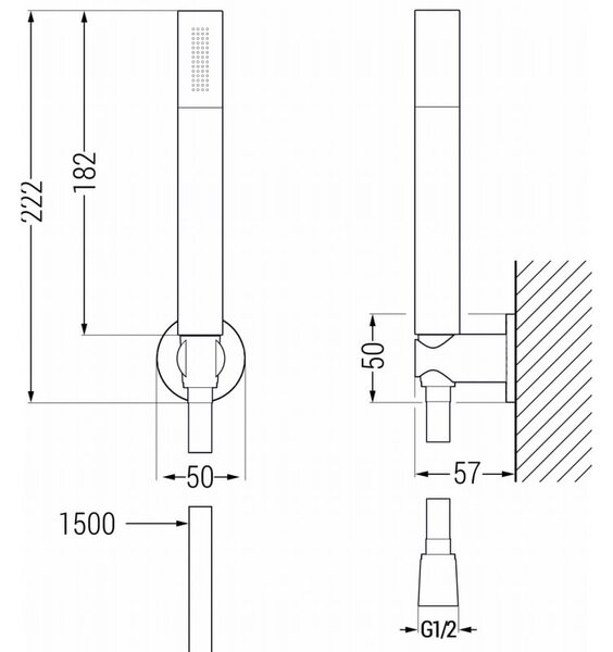 Mexen R-70 pontosan felrakható zuhany szett, arany - 785705051-50