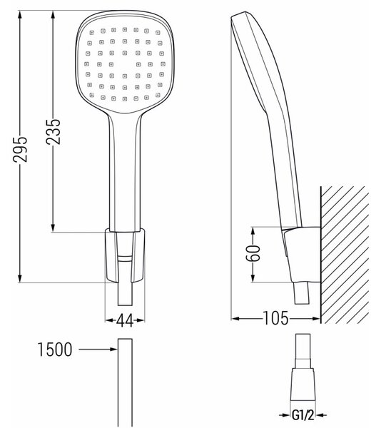 Mexen R-33 pontszerű zuhanykészlet, króm/fehér - 785335052-02