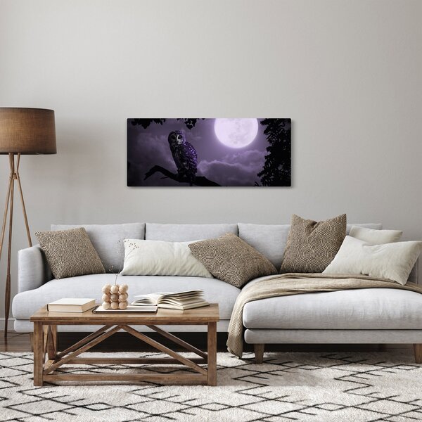 Kép - Éjjeli bagoly, lila (120x50 cm)
