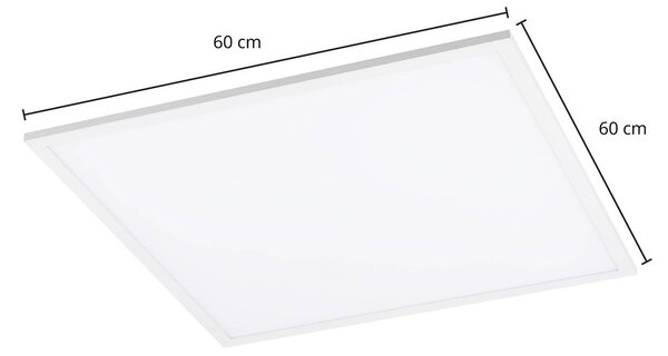 Lindby Luay LED panel, 60 x cm, fehér, 3000-6000K, dimmelhető, Fehér / opál, Konyha, Műanyag, Modern