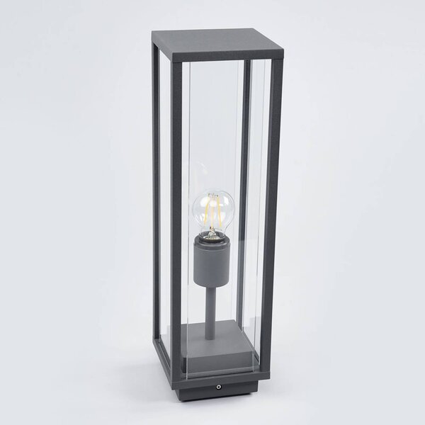 Lucande Annalea állólámpa, 50 cm, antracit, IP54, Fekete, Alumínium, Modern