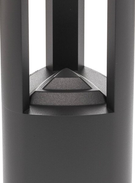 Lucande LED állólámpa Pirron, 50 cm, háromszögletű, IP54, Fekete, Alumínium, Modern