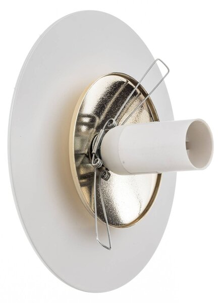 EMIBIG LIGHTING Minerva K1 fali világítás, fehér, Ø 15 cm, üveg/fém, dimmelhető, Fehér / opál, Folyosó, fém