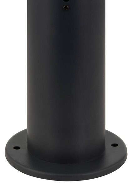 Lindby Statius állólámpa, antracit, vas, érzékelő, 45 cm, Fekete, fém, Modern