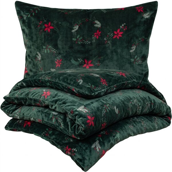 4Home Poinsettia mikroflanel ágyneműhuzat, 140 x 220 cm, 70 x 90 cm, 140 x 220 cm, 70 x 90 cm