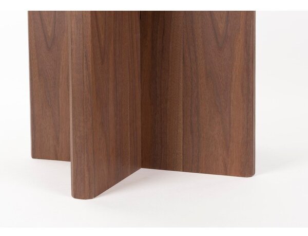 Kerek étkezőasztal diófa dekorral ø 120 cm Laurent – White Label