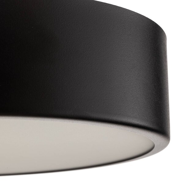 TEMAR LIGHTING Cleo 300 mennyezeti lámpa, fekete, érzékelő, IP20, Ø 30 cm, fém, Fekete, Nappali / Étkező, fém, Modern