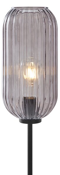 Art Deco állólámpa fekete füstüveggel - Rid