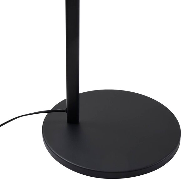 Lucande állólámpa Silka, magasság 216 cm, fekete, fém, Fekete, Dolgozószoba / Iroda, fém, Modern