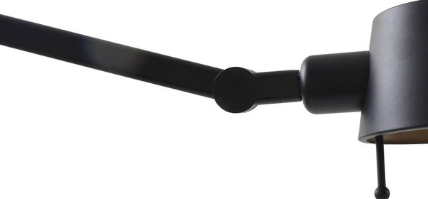 Lucande állólámpa Silka, magasság 216 cm, fekete, fém, Fekete, Dolgozószoba / Iroda, fém, Modern