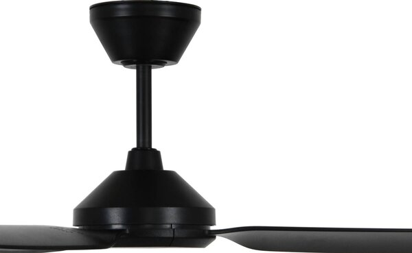 Beacon Lighting mennyezeti ventilátor, Polis fekete, DC, csendes, Ø 137 cm, IP55, Fekete, Nappali / Étkező, Műanyag, Modern
