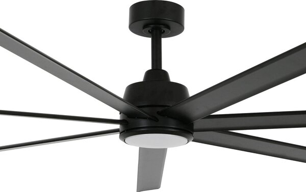 Beacon Lighting mennyezeti ventilátor világítással Atlanta fekete DC csendes, dimmelhető, Fekete, Nappali / Étkező, Alumínium, Modern