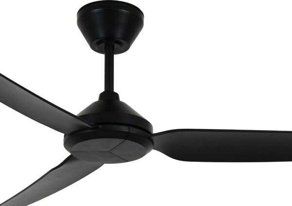 Beacon Lighting mennyezeti ventilátor, Polis fekete, DC, csendes, Ø 137 cm, IP55, Fekete, Nappali / Étkező, Műanyag, Modern