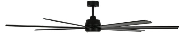 Beacon Lighting mennyezeti ventilátor világítással Atlanta fekete DC csendes, dimmelhető, Fekete, Nappali / Étkező, Alumínium, Modern