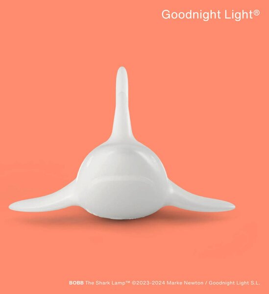 Goodnight Light LED újratölthető lámpa BOBB a cápa lámpa, lebegő, RGBW, dimmelhető, Fehér / opál, Műanyag, Modern