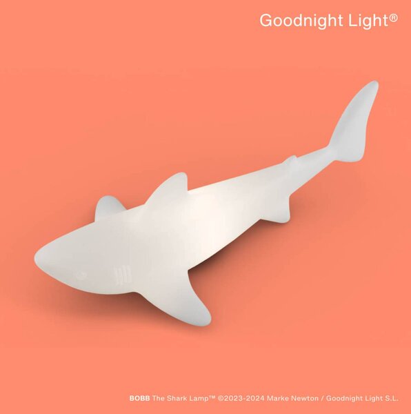 Goodnight Light LED újratölthető lámpa BOBB a cápa lámpa, lebegő, RGBW, dimmelhető, Fehér / opál, Műanyag, Modern