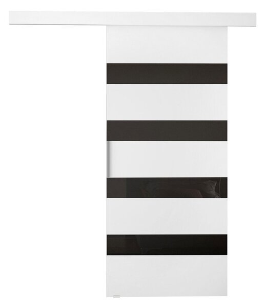MIRAN 5 tolóajtó - 70 cm, fekete / fekete üveg
