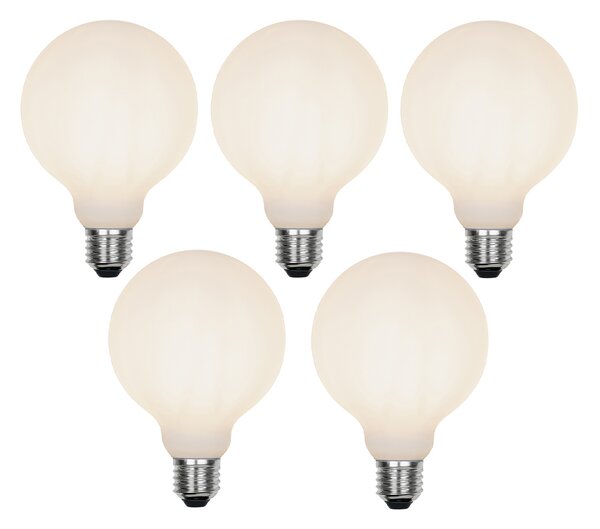 5 darabos E27 3 lépésben szabályozható LED izzó készlet G95 matt 5W 550 lm 2700K
