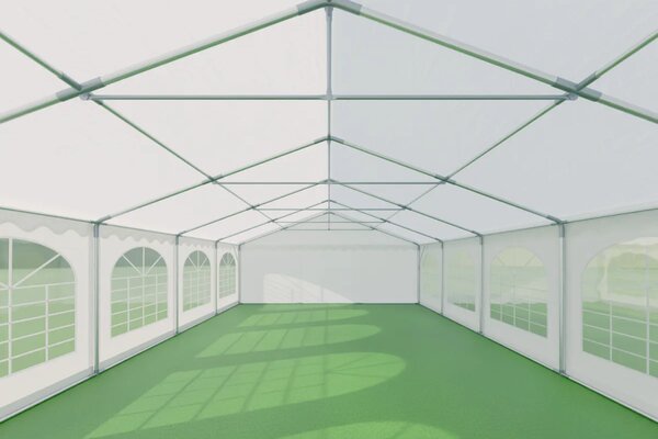 Party sátor 6x10 m MAX 2 m - tűzálló szín fehér