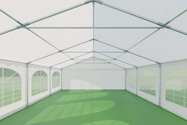 Party sátor 6x8 m Max 2 m - tűzálló szín fehér