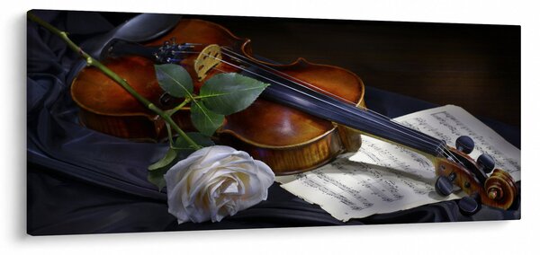 Kép - Rózsa és hegedű (120x50 cm)