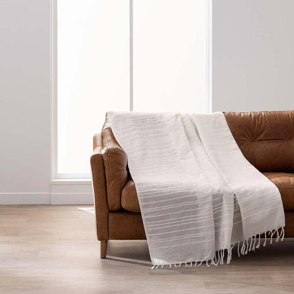 Krémszínű pamut ágytakaró 125x150 cm Lilia – douceur d'intérieur
