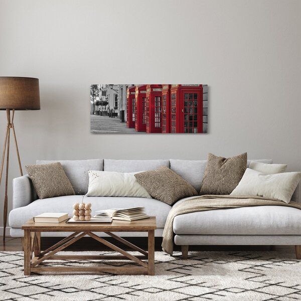 Kép - Londoni telefonfülkék (120x50 cm)