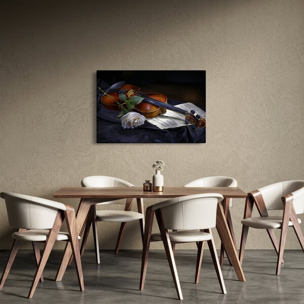 Kép - Rózsa és hegedű (90x60 cm)
