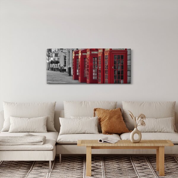 Kép - Londoni telefonfülkék (120x50 cm)