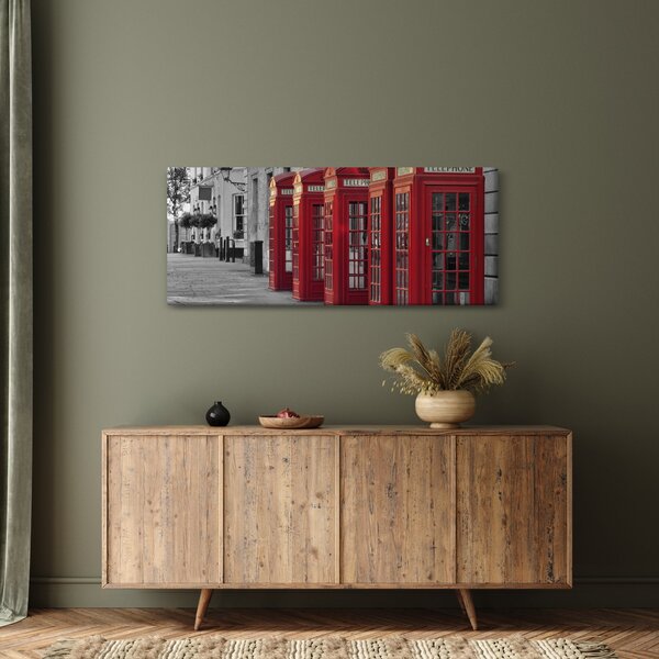 Kép - Londoni telefonfülkék (120x50 cm)