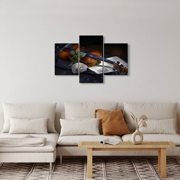 Kép - Rózsa és hegedű (90x60 cm)