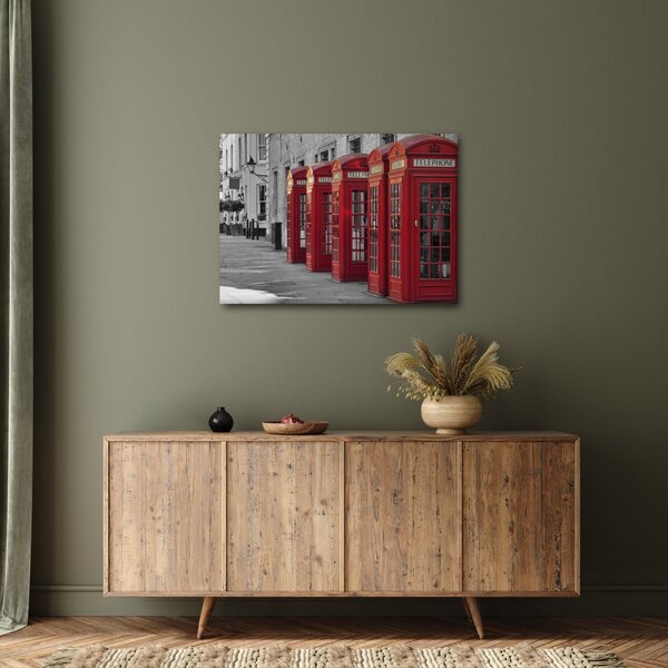 Kép - Londoni telefonfülkék (70x50 cm)