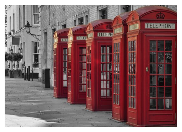 Kép - Londoni telefonfülkék (70x50 cm)