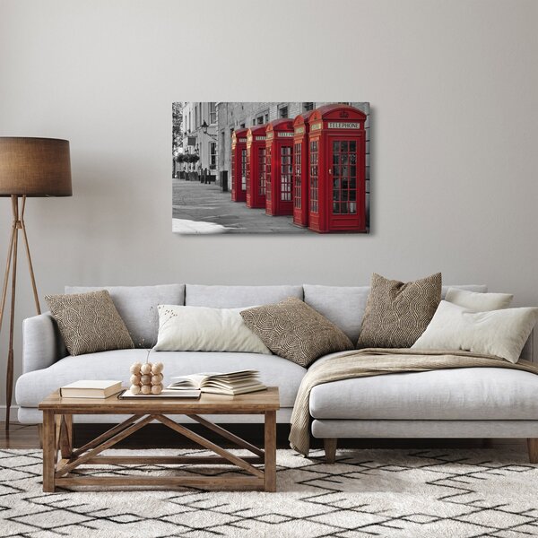Kép - Londoni telefonfülkék (90x60 cm)