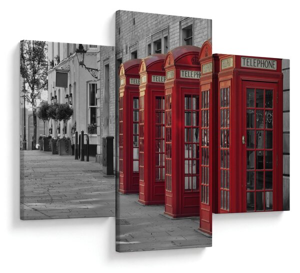 Kép - Londoni telefonfülkék (90x60 cm)
