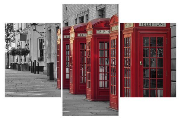 Kép - Londoni telefonfülkék (90x60 cm)