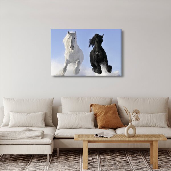 Kép - Lovak télen (90x60 cm)
