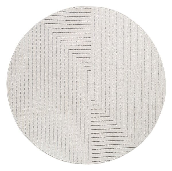Krémszínű kerek kültéri-beltéri szőnyeg ø 120 cm Nova 1202 – Ayyildiz Carpets
