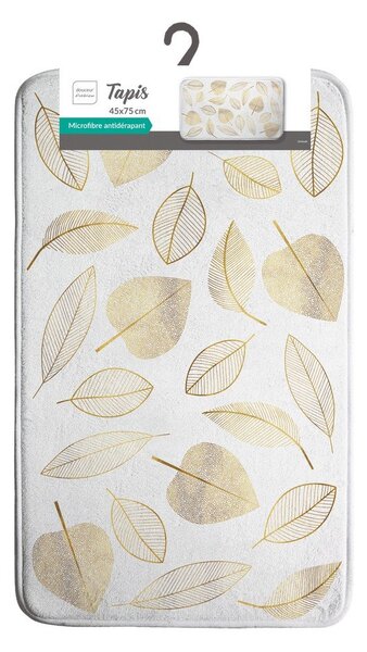 Fehér textil fürdőszobai kilépő 45x75 cm Joya – douceur d'intérieur