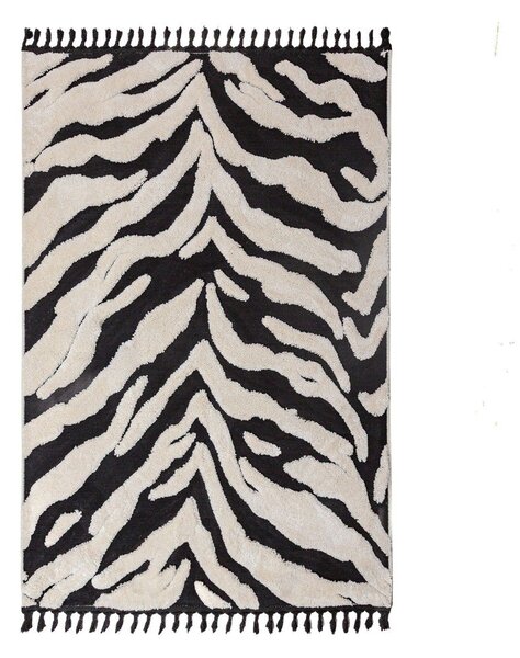 Fekete-fehér szőnyeg 133x190 cm Esra Zebra – Flair Rugs