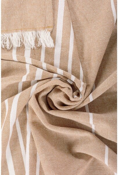 Bézs pamut takaró 150x200 cm Solene – Tiseco Home Studio