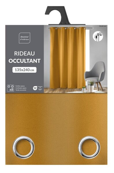 Okkersárga sötétítő függöny 135x240 cm Occult – douceur d'intérieur