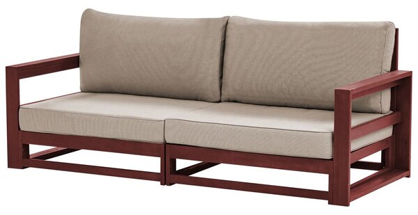 Kétszemélyes mahagóni barna minősített akácfa kanapé TIMOR II