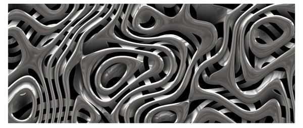 Kép - Fémes absztrakció (120x50 cm)