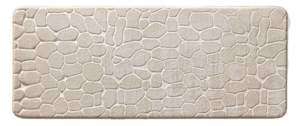 Bézs textil fürdőszobai kilépő 50x120 cm Ricochet – douceur d'intérieur